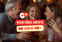 Kor-Társ Hétfő, Beülős Beszélgetős 40-eseknek és 50 pluszosoknak